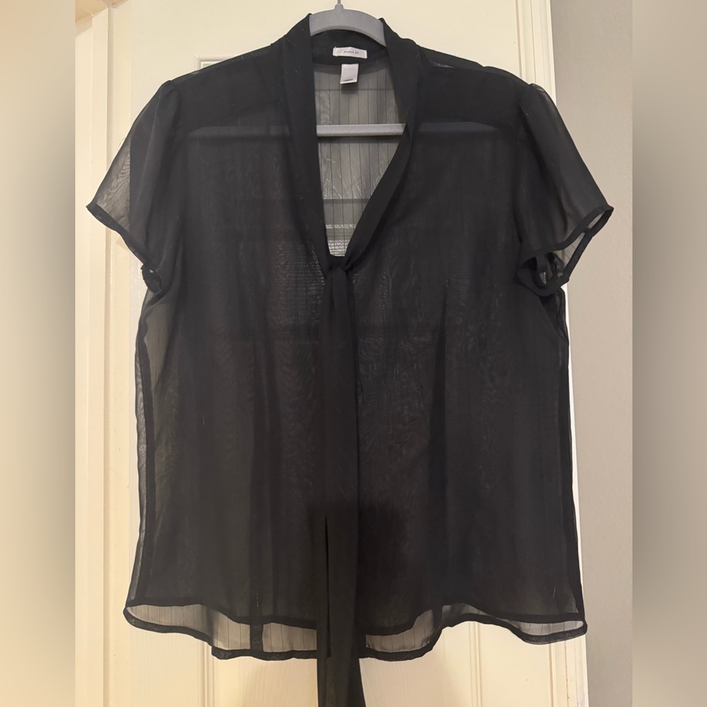 Old Navy Black Sheer Blouse with silver accents